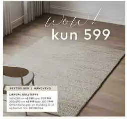 Skeidar LÆRDAL GULVTEPPE tilbud