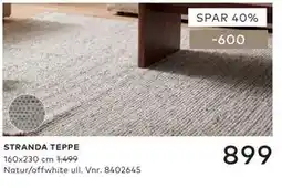 Skeidar STRANDA TEPPE tilbud