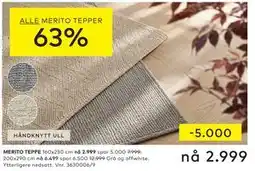 Skeidar MERITO TEPPE tilbud