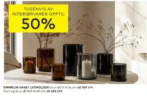 EMMELIN VASE/ LYSHOLDER