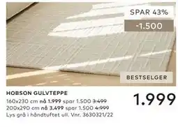 Skeidar HOBSON GULVTEPPE tilbud