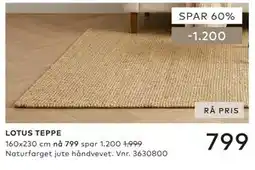 Skeidar LOTUS TEPPE tilbud
