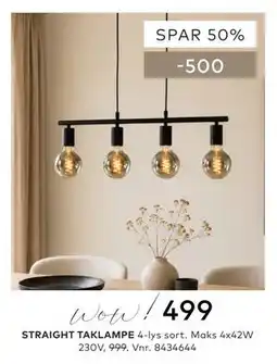 Skeidar STRAIGHT TAKLAMPE tilbud