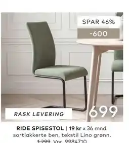 Skeidar RIDE SPISESTOL tilbud