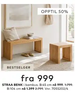 Skeidar STRAA BENK tilbud