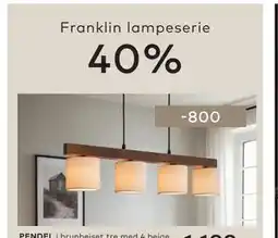 Skeidar Franklin lampeserie tilbud