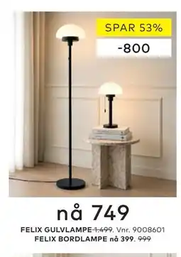 Skeidar FELIX BORDLAMPE tilbud