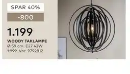 Skeidar WOODY TAKLAMPE tilbud