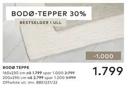 Skeidar BODØ TEPPE tilbud