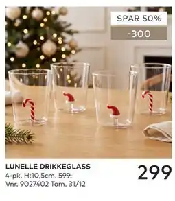 Skeidar LUNELLE DRIKKEGLASS tilbud
