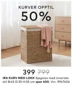 Skeidar IRA KURV MED LOKK tilbud