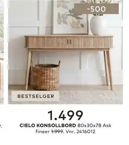 Skeidar CIELO KONSOLLBORD tilbud