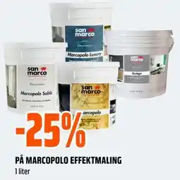 Obs Bygg 25% PÅ MARCOPOLO EFFEKTMALING tilbud
