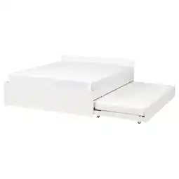 IKEA Vihals Sengestamme med 1 underseng, hvit/luröy, 140x200 cm tilbud