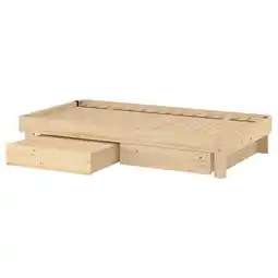 IKEA Glamberget Uttrekkbar seng med oppbevaring, furu, 80-160x200 cm tilbud