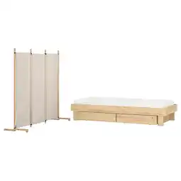 IKEA Glamberget Soveromsmøbler, 2 stk., furu/katorp beige, 80-160x200 cm tilbud