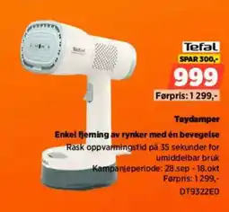 POWER Tefal Tøydampere tilbud