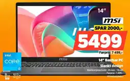 POWER msi 14" Bærbar PC tilbud