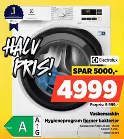 POWER Electrolux Vaskemaskin tilbud