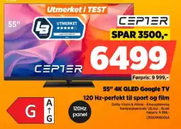 POWER Cepter 55" 4K QLED Google TV tilbud