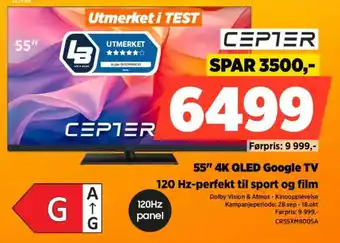 Cepter 55" 4K QLED Google TV