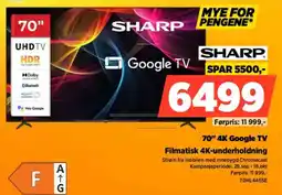 POWER Sharp 70" 4K Google TV tilbud