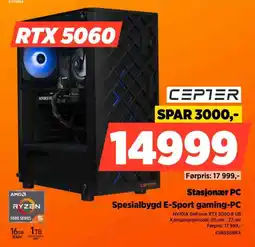 POWER Cepter Spesialbygd E-Sport gaming-PC tilbud