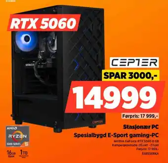 POWER Cepter Spesialbygd E-Sport gaming-PC tilbud