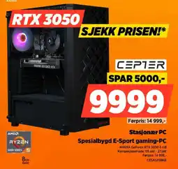 POWER Cepter Spesialbygd E-Sport gaming-PC tilbud