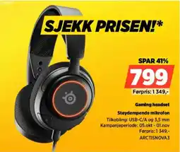 POWER Steelseries Gaming headset tilbud
