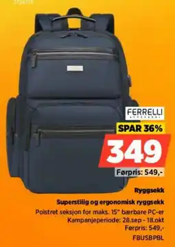 POWER Ferrelli Ryggsekk tilbud