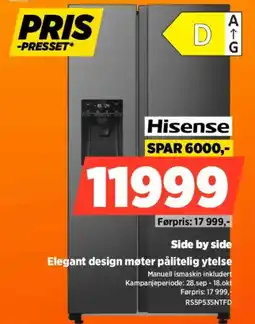 POWER Hisense Side by side tilbud