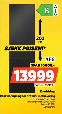 POWER AEG Kombiskap tilbud