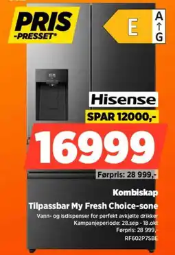 POWER Hisense Kombiskap tilbud