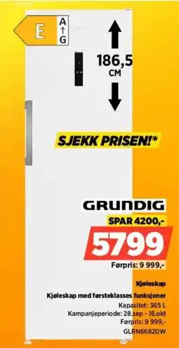 POWER Grundig kjøleskap tilbud