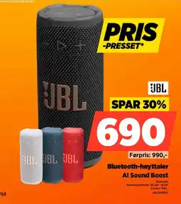 POWER Jbl bluetooth-høyttaler ai sound boost tilbud
