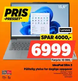 POWER Lenovo IdeaPad Slim 3 tilbud
