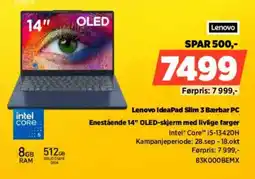 POWER Lenovo IdeaPad Slim 3 Bærbar PC tilbud