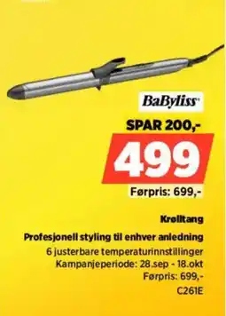 POWER BaByliss Krølltang tilbud