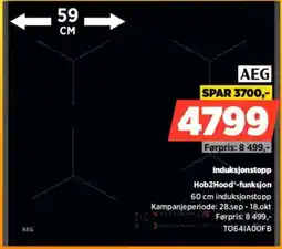 POWER AEG induksjonstopp Hob2Hood-funksjon tilbud