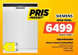 POWER Siemens oppvaskmaskin home connect-kompatibel tilbud