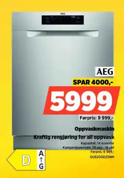 POWER AEG oppvaskmaskin tilbud