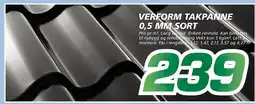 Coop Byggmix Verform takpanne 0,5 mm sort tilbud