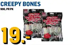 Price Lagerbutikk Creepy Bones lollipops tilbud