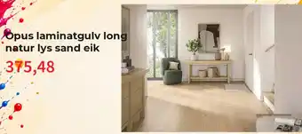 Opus laminatgulv long natur lys sand eik