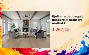 Bjelin herdet tregulv hasslarp xl natur lys mattlakk