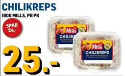 Price Lagerbutikk Mills Chilikreps tilbud