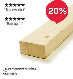 Byggmax 48x98 Konstruksjonsvirke tilbud