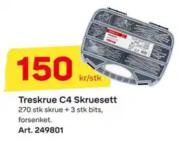Byggmax Treskrue C4 Skruesett tilbud