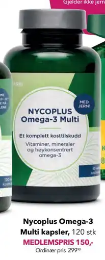 Apotek 1 Nycoplus Omega-3 Multi kapsler, Medlemspris tilbud